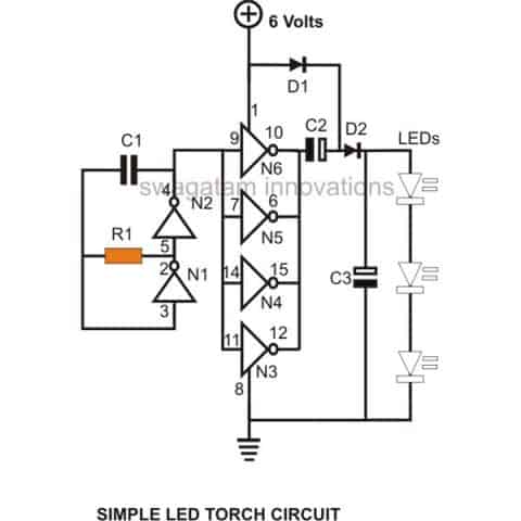 NOT gate voltage doubler circuit