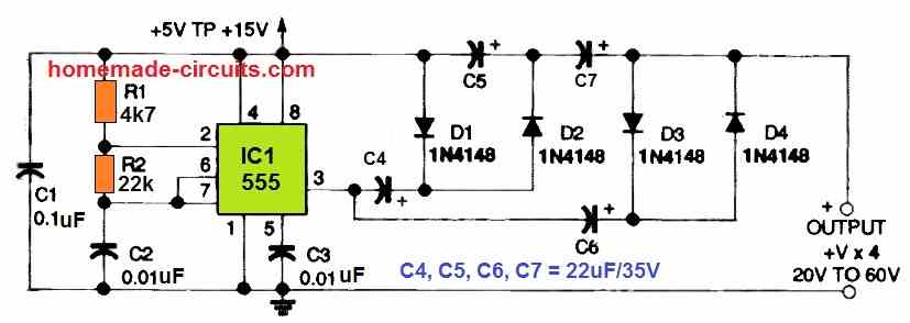 20 V to 60 v converter circuit